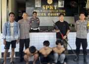 Tiga Pemuda di Wonomulyo Diamankan Polisi karena Bawa Sajam dan Obat Terlarang
