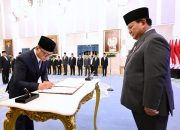 Menhan Sjafrie Hadiri Pelantikan Menteri dan Wamen Kabinet Merah Putih