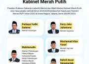 Presiden Prabowo Lantik Empat Menteri dan Satu Wamen Baru Kabinet Merah Putih