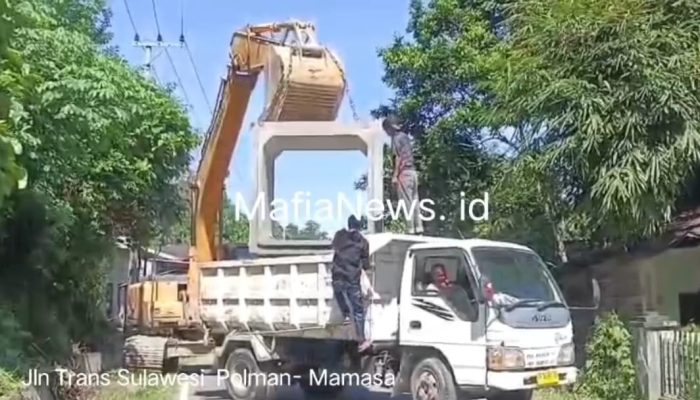 Ada Apa dengan Box Culvert di Jalan Poros Polman–Mamasa?