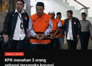KPK Tahan Tiga Tersangka Kasus Suap Dana Hibah Pokmas Jatim, Sita Aset Senilai Rp22 Miliar